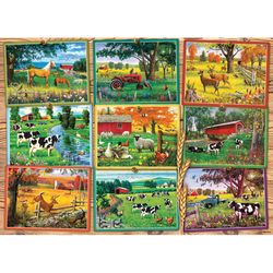 Cobble Hill Postcards From The Farm Jigsaw Puzzle 1000 pc