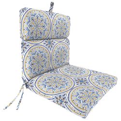 Jordan Manufacturing Multicolored Antique Medallion Polyester Chair Cushion 4 in. H X 22 in. W X 44