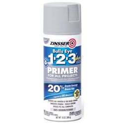 Zinsser Bulls Eye 123 Gray Flat Water-Based Primer 13 oz