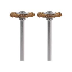 Dremel 3/4 in. X 1.7 in. L Brass Brush 2 pk