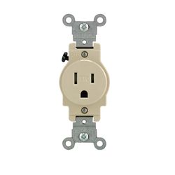 Leviton 15 amps 125 V Ivory Tamper Resistant Outlet 5-15R