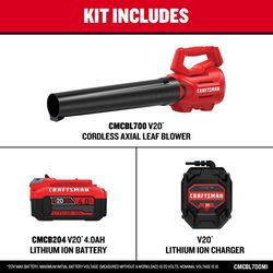 CRAFTSMAN V20 CMCBL700M1 100 mph 380 CFM Battery Handheld Blower Kit (Battery & Charger)