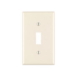 Leviton Light Almond 1 gang Thermoset Plastic Toggle Wall Plate 10 pk