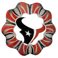 Spinfinity Designs Stainless Steel 12 in. Houston Texans Wind Spinner