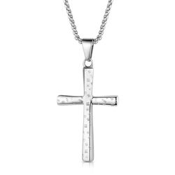 Montana Silversmiths Men's Stainless Steel Through It All Cross Necklace