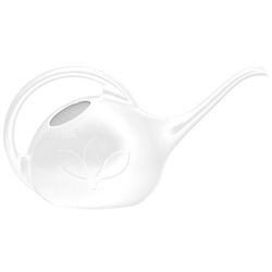 Novelty Pearl White 0.5 gal Plastic Watering Can