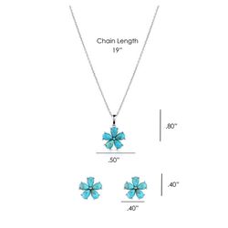 Montana Silversmiths Women's Floral Sky Silver/Turquoise Necklace One Size Fits Most