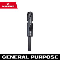 Milwaukee Thunderbolt 1 in. X 6 in. L Black Oxide Drill Bit 3-Flat Shank 1 pc