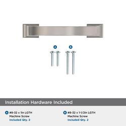 Amerock Candler Transitional Arch Cabinet Pull 3 in. Satin Nickel Silver 1 pk