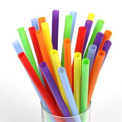 Chef Craft Assorted Plastic Smoothie Straws