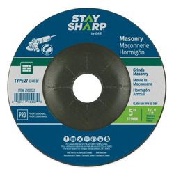Stay Sharp 5 in. D X 7/8 in. X 1/4 in. thick Grinding Wheel 1 pc