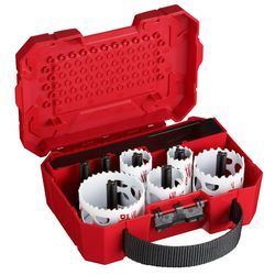 Milwaukee Hole Dozer Bi-Metal 1-5/8 in. L X 3/8 in. D Hole Saw Kit Arbor Included