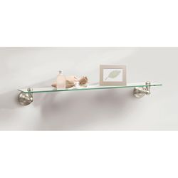 Moen Sage Brushed Nickel Brushed Nickel Glass Bathroom Shelf