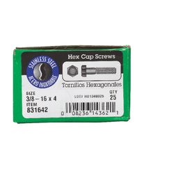 HILLMAN 3/8-16 in. D X 4 in. L Steel Hex Head Cap Screw 25 pk