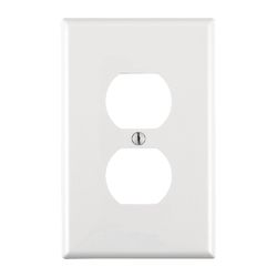 Leviton White 1 gang Nylon Duplex Wall Plate 1 pk