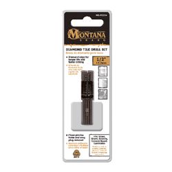 Montana Brand Diamond 1/2 in. Alloy Steel Tile Drill Bit 3-Flat Shank 1 pc