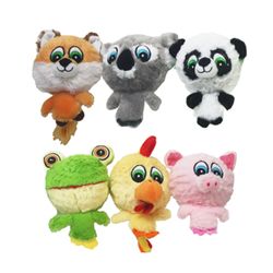Multipet Knobby Noggins For Dog Assorted Plush/Rubber Assortment Dog Toy Small 1 pk