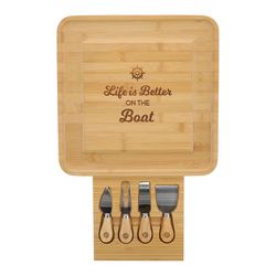 Pavilion We People Natural Bamboo Boat Serving Board 1 each