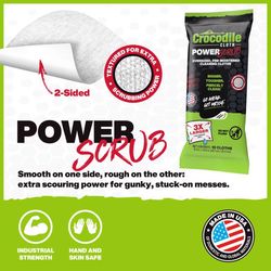 Crocodile Cloth Power Scrub Cleaning Cloth 15 in. W X 10 in. L 10 wipes 10 pk