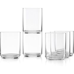 Lenox Tuscany Classics Clear Crystal Glassware Set 3 in. D 6 pc