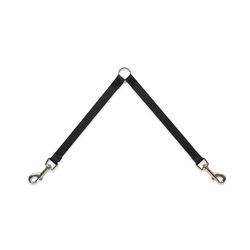 LupinePet Basic Solids Black Black Nylon Dog Coupler