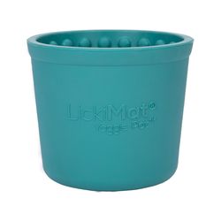 LickiMat Yoggie Pot Turquoise Rubber Slow Feeder For Dogs