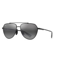 Maui Jim Waiwai Sunglasses Men's Matte Black w/Grey Frame Neutral Gray Lens Polarized