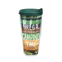 Tervis 24 oz Multicolored BPA Free Relax You are On Camping Time Tumbler with Lid