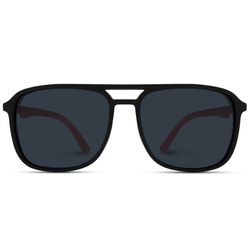 WearMe Pro Sunglasses Black/Red Frame Black Lens