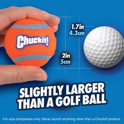 Chuckit! For Dog Multicolored Rubber Ball Launcher Tennis Balls Small 2 pk