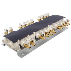 Apollo 1/2 in. PEX Barb in to X 1/2 in. D Barb Brass 20 Port Manifold