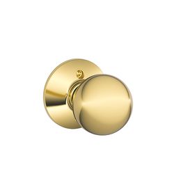 Schlage F Series Orbit Bright Brass Dummy Knob