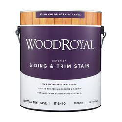 Ace Wood Royal Solid Tintable Flat Tint Base Neutral Base Acrylic Siding and Trim Stain 1 gal