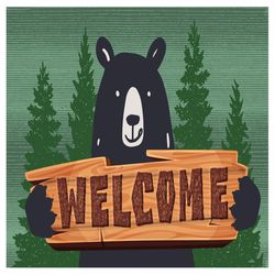 Modern Mat 32 in. W X 20 in. L Multi-Color Welcome Polyester Door Mat