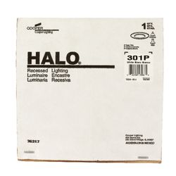 Halo Matte White 6 in. W Metal Incandescent Recessed Light Trim 75 W