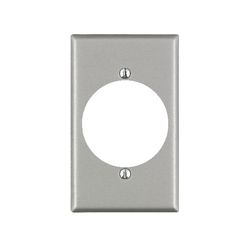 Leviton Silver 1 gang Aluminum Outlet Wall Plate 1 pk