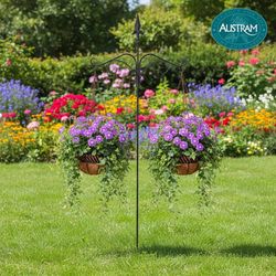 Austram 84 in. H X 30 in. W X 3.5 in. D Black Metal Plant Support