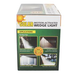 Maxsa Matte White Solar Powered 110 W LED Wedge Light 1 pk