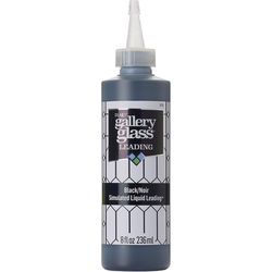 Gallery Glass Black Craft Paint Exterior and Interior 8 oz