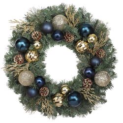 Haute Decor 24 in. D LED Prelit Sutton Wreath
