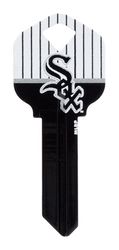 HILLMAN MLB Kwikset/66 KW1 House/Office Key Blank Single Black/White