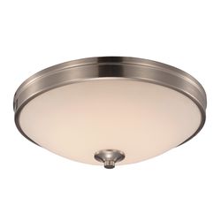 Bel Air Lighting Transitional 3.25 in. H X 11 in. W X 11 in. L Brushed Nickel Silver Ceiling Fixture