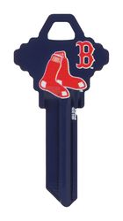 HILLMAN MLB Boston Red Sox House/Office Key Blank 68 Single For Schlage Locks Blue