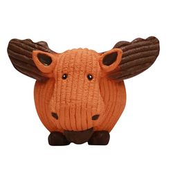 HuggleHounds Ruff-Tex For Dog Multicolored Latex Moose Squeaky Dog Toy Large