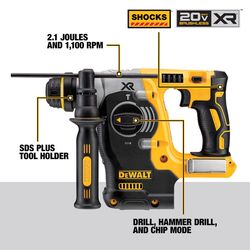 DEWALT 20V MAX XR 2x 4Ah Battery Kit with DEWALT 20V MAX XR 1-in L-Shape Rotary Hammer