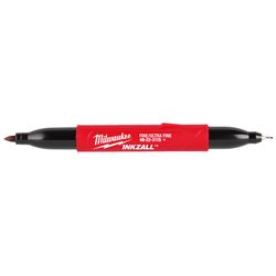 Milwaukee Inkzall Black Ultra Fine and Fine Tips Jobsite Marker 1 pc