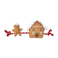 Fringe Studio Petshop For Dog Brown Plush Spiced and Nice Squeak Dog Toy 1 pk