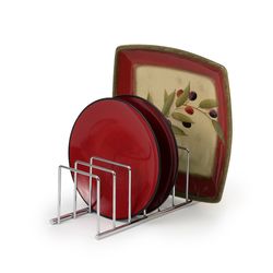 Spectrum Euro 4.3 in. H X 4.5 in. W X 13.5 in. L Chrome Silver Kitchen Organizer
