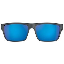 Flying Fisherman Streamer Sunglasses Unisex Matte Black Frame Smoke Blue Mirror Lens Polarized