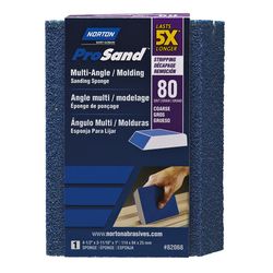 Norton ProSand 4.5 in. L X 3.6875 in. W X 1 in. 80 Grit Coarse Multi-Angle Sanding Sponge